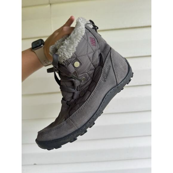 Columbia Minx Shorty Omni-Heat Winter Boot Waterproof Gray Quilted Size 6 Womens - Picture 4 of 14